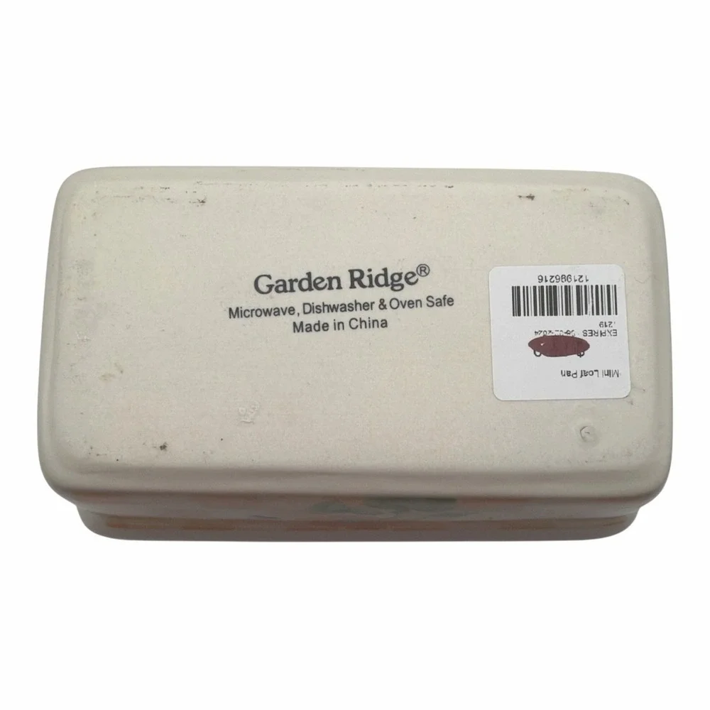 Garden Ridge Rooster & Sunflower Ceramic Mini Loaf Pans Set of 3 NEW